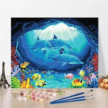 Цифры Картина Маслом Цифровая Картина Маслом Холст Цифры Картина Украшения Дома DIY Картина По Номерам 40x50cm no frame