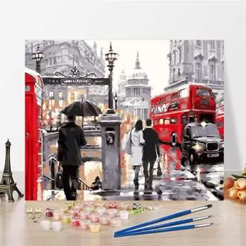 Цифры Картина Маслом Цифровая Живопись Маслом Искусство DIY Картина По Номерам Холст Украшение Дома 40x50cm no frame