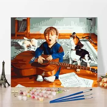 Цифры Картина Маслом Цифровая Живопись Маслом Искусство Украшения Дома DIY Картина По Номерам Холст 40x50cm no frame