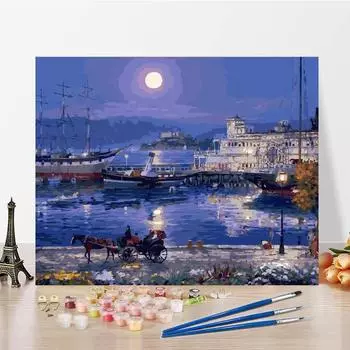 Цифры Картина маслом DIY Картина по номерам Цифровая картина маслом Украшение дома Искусство Холст 40x50cm no frame