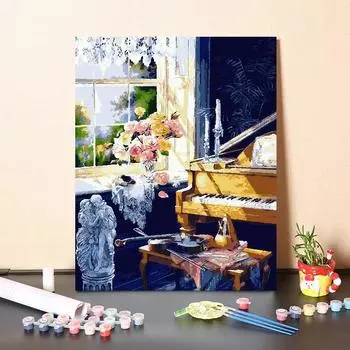 Цифры Картина Маслом DIY Картина По Номерам Цифровая Картина Маслом Холст Искусство Украшения Дома 40x50cm no frame