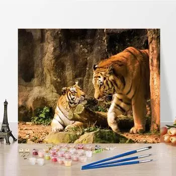 Цифры Картина маслом DIY Картина по номерам Цифровая картина маслом Холст Украшение дома Искусство 40x50cm no frame