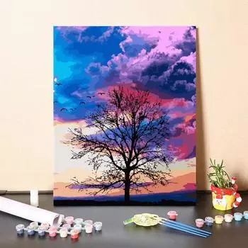 Цифры Картина маслом Холст Цифровая картина маслом Украшение дома Цифры Картина DIY Картина по номерам 40x50cm no frame