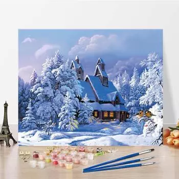 Цифры Картина Маслом Холст DIY Картина По Номерам Искусство Украшения Дома Цифровая Картина Маслом 40x50cm no frame