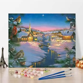 Цифры Картина маслом Холст DIY Картина по номерам Домашнее украшение Искусство Цифровая живопись маслом 40x50cm no frame