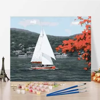 Цифры Картина маслом Холст Искусство Домашнее украшение Цифровая картина маслом DIY Картина по номерам 40x50cm no frame