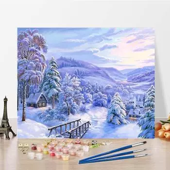 Цифры Картина маслом Холст Украшение дома DIY Картина по номерам Цифровая живопись маслом Искусство 40x50cm no frame