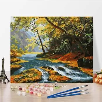 Цифры Картина маслом Искусство Цифровая картина маслом Украшение дома Холст DIY Краска по номерам 40x50cm no frame