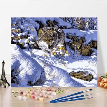 Цифры Картина маслом Искусство Цифровая картина маслом Холст Украшение дома DIY Картина по номерам 40x50cm no frame