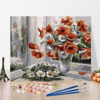 Цифры Картина маслом Искусство Домашнее украшение Холст Цифровая картина маслом DIY Картина по номерам 40x50cm no frame
