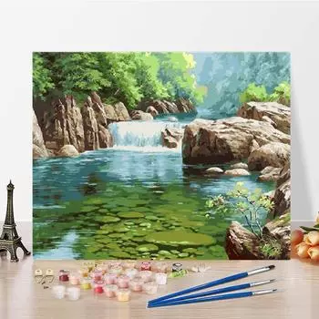 Цифры Картина маслом Искусство Холст Домашнее украшение DIY Краска по номерам Цифровая картина маслом 40x50cm no frame