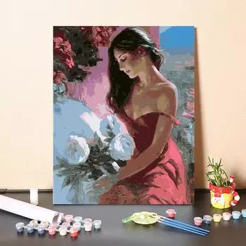 Цифры Картина маслом Украшение дома Цифровая картина маслом Холст DIY Картина по номерам Искусство 40x50cm no frame