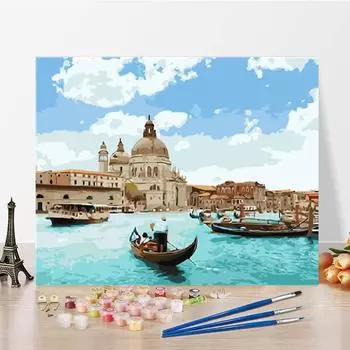 Цифры Картина Маслом Украшение Дома Цифровая Живопись Маслом Искусство DIY Картина По Номерам Холст 40x50cm no frame