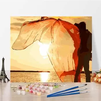 Цифры Картина Маслом Украшение Дома Цифровая Живопись Маслом Холст Искусство DIY Картина По Номерам 40x50cm no frame