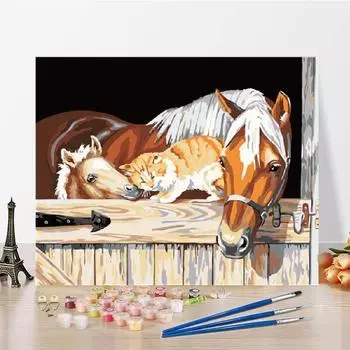 Цифры, картина маслом, украшение дома, сделай сам, картина по номерам, холст, цифры, картина, цифровая картина маслом 40x50cm no frame