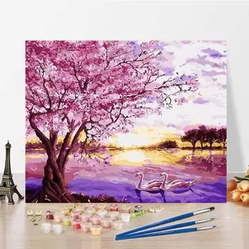 Цифры картина маслом украшения дома холст искусство DIY краска по номерам цифровая картина маслом 40x50cm no frame