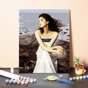 Цифры масляная живопись DIY живопись по номерам холст цифры живопись домашнее украшение цифровая масляная живопись 40x50cm no frame