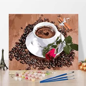 Цифры масляная живопись Домашнее украшение Цифровая масляная живопись Искусство Холст DIY Живопись по номерам 40x50cm no frame