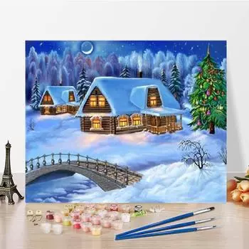 Цифры Картина маслом Холст DIY Картина по номерам Цифровая живопись маслом Домашнее украшение Искусство 40x50cm no frame