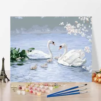 Цифры масляная живопись искусство цифровая масляная живопись DIY краска по номерам украшение дома холст 40x50cm no frame