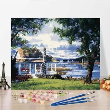 Цифры масляная живопись искусство цифровая масляная живопись холст DIY живопись по номерам украшение дома 40x50cm no frame