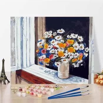 Цифры масляная живопись искусство DIY живопись по номерам холст цифровая масляная живопись украшение дома 40x50cm no frame