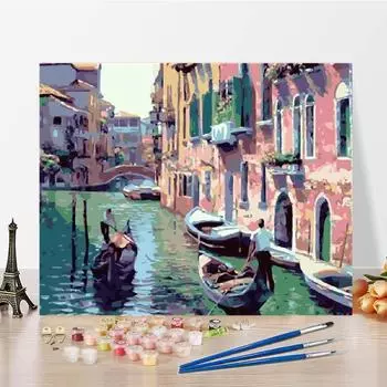 Цифры на холсте Картина маслом Искусство Цифровая картина маслом DIY Краска по номерам Украшение дома 40x50cm no frame