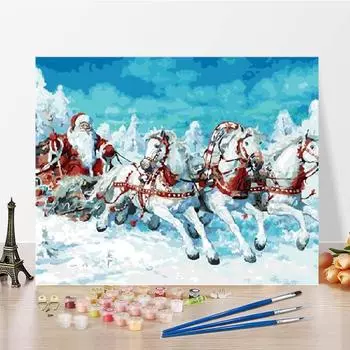 Цифры на холсте, картина маслом, сделай сам, картина по номерам, цифровая картина маслом, украшение дома, искусство 40x50cm no frame