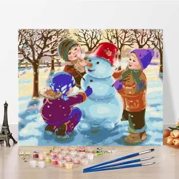 Цифры на холсте, картина маслом, сделай сам, картина по номерам, искусство, украшение дома, цифровая картина маслом 40x50cm no frame