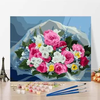 Цифры на холсте Картина маслом Украшение дома Цифровая живопись маслом Искусство DIY Картина по номерам 40x50cm no frame