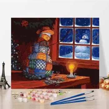 Цифры на холсте, картина маслом, украшение дома, сделай сам, картина по номерам, художественная цифровая картина маслом 40x50cm no frame