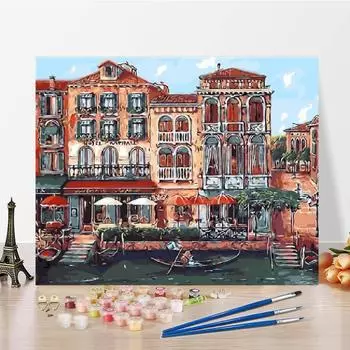 Цифры на холсте, картина с цифрами ручной работы, картина маслом, сделай сам, картина по номерам, цифровая картина маслом 40x50cm no frame