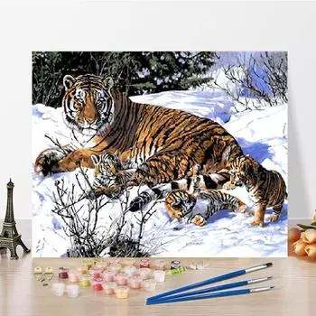 Цифры на холсте, живопись по номерам, картина маслом, сделай сам, картина по номерам, украшение дома, цифровая картина маслом 40x50cm no frame