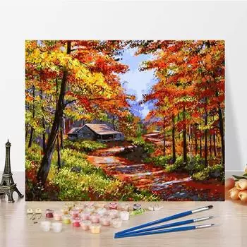 Цифры ручной работы Картина маслом на холсте Цифры Картина DIY Картина по номерам Цифровая картина маслом 40x50cm no frame