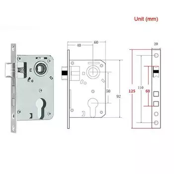 Цилиндр дверного замка из нержавеющей стали, замок с дверной ручкой, новый дверной замок, корпус двери Style 1