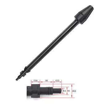 Цилиндр с вращающейся насадкой для воды высокого давления подходит для турбины серии K с вращающейся водой очистительной машины Kaichi One Size чёрный