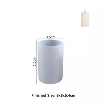 Цилиндрическая форма для свечей, силиконовая форма 3D, сделай сам, центрированная свеча, мыло, поделки, подарки, изготовление гипса, смолы, воска, домашнее украшение