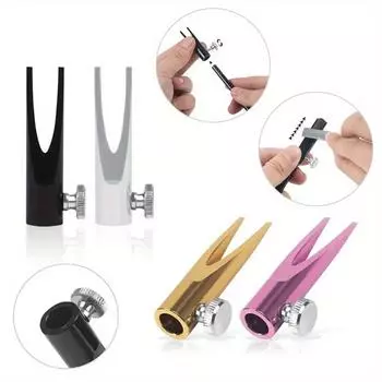 Цилиндрическая металлическая точилка для карандашей, подходящая для деревянной точилки для бровей, двухсторонний U-образный инструмент для заточки розовый