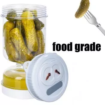 Цилиндрическая новая кухонная банка для сухого и влажного разделения солений, распределительная банка в форме песочных часов, пластиковый контейнер Medium&2-tier чистый