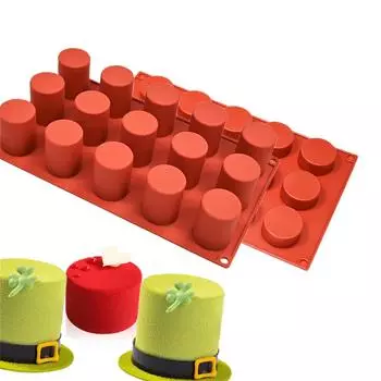 Цилиндрическая силиконовая форма для мыла, шоколадное печенье, покрытый сэндвич, инструмент для самостоятельного изготовления желе, пудинга, конфет, кухонного торта, противня для выпечки L оранжевый