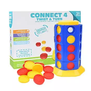 Цилиндрическая вращающаяся семейная доска Connect 4 Twist & Turn шахматы настольные игры интеллектуальная твердотельная игра Connect 4 для детей Tetragram