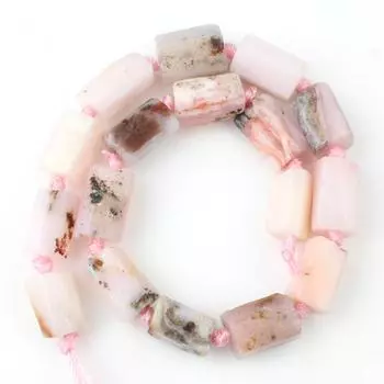 Цилиндрические браслеты «сделай сам» с розовым опалом 8x11 мм для женщин, ожерелье для изготовления ювелирных изделий, 7,5 дюймов 8x11mm