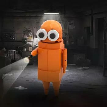 Цилиндрический человек, четырехцветная модель строительного блока, мелкие частицы, детские развивающие игрушки для сборки One Size