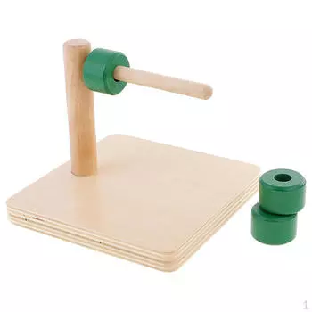 Цилиндрический деревянная игрушка с парапелем и циферблатом для детей, развивающих интеллект