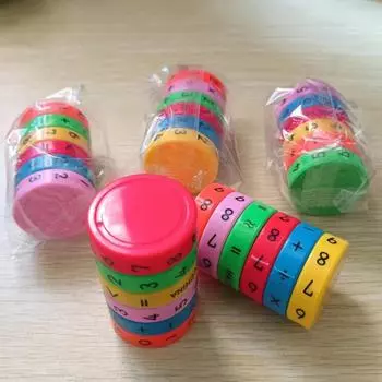 Цилиндрический вращающийся цифровой магический куб: Детская развивающая арифметическая головоломка Non-magnetic type