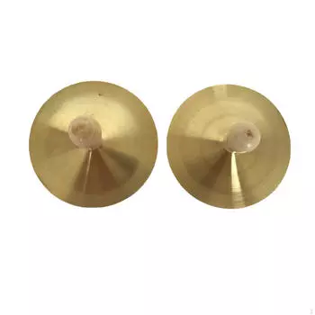 Цимбалы мини ручные 3,54 дюйма медные ударные, музыкальный инструмент для праздника