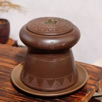 Циньчжоу, Китай, керамические банки для чая Nixing, фиолетовые керамические банки для чая Zhuangjin Tonggu, влагостойкие банки, герметичные банки