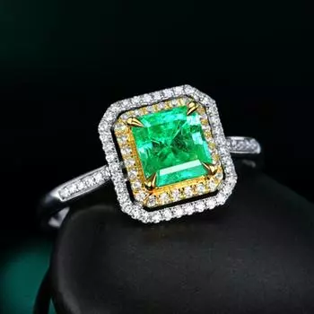Cincin Batu Permata Hijau Antik untuk Wanita Aksesori Cincin Pertunangan Mode Wanita Boho Pernikahan S925 Cincin Wanita Femme Baru green