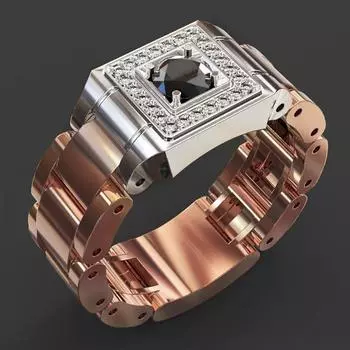 Cincin Emas Multi Mawar 18K для Pria/Wanita Perhiasan Berlian Safir 1 карат Alami Kotak Cincin Batu Permata Anillos De Bizuteria Anillos 13