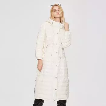 Cinemore 2022 Новый пуховик женский зимний черный стеганое пальто длинные парки одежда утолщенные белые куртки на утином пуху 82031